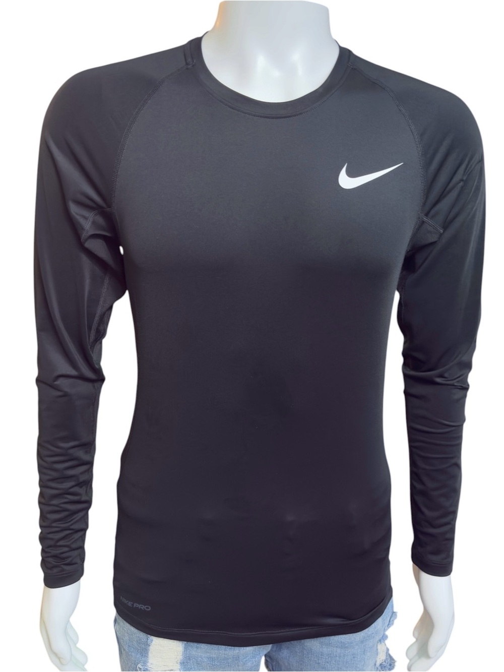 NIKE Men’s Pro Slim Fit Long Sleeve Shirt - Picture 2 of 11